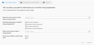 Arrive monthly expenses calculator