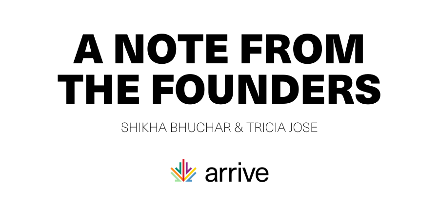 COVID-19: A note from the co-founders at Arrive