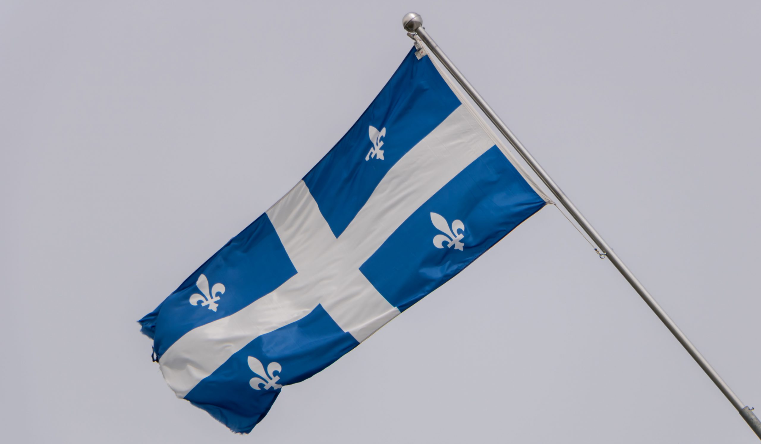 The Fleurdelisé, Quebec's provincial flag.